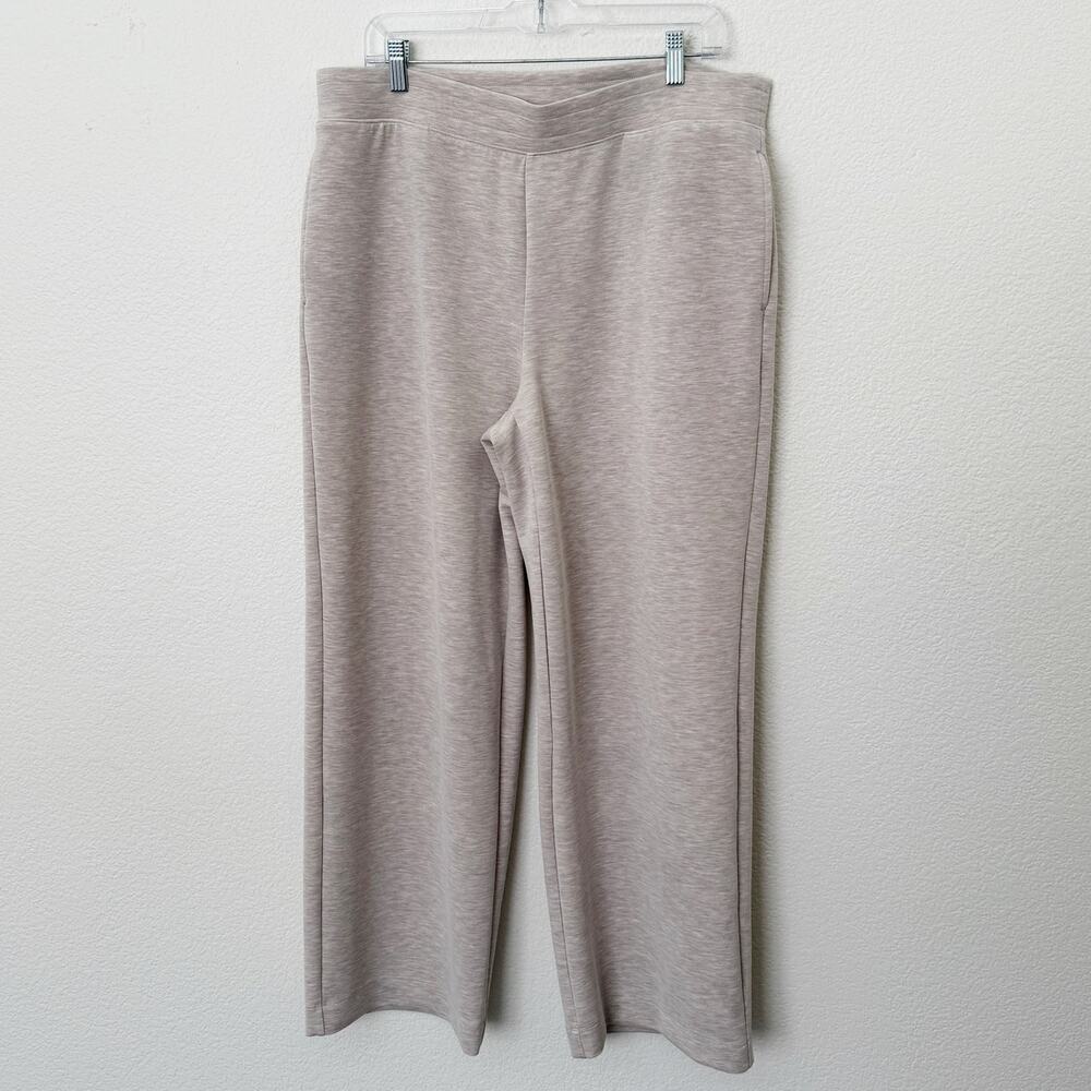 [Chico's] Tan High Rise Elastic Waist Weekend Wide Leg Pants Lounge Size Large L